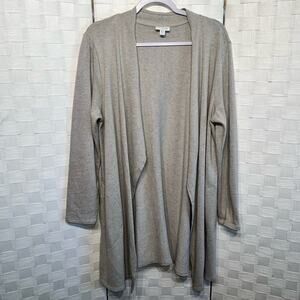 J. Jill Pure Jill Neutral Beige Open Front Cardigan Size Large Petite Earthy